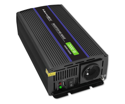 Przetwornica samochodowa Qoltec Przetwornica napięcia 2000MS Wave | 12V na 230V | 1000/2000W
